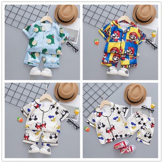 Set Đồ Ngủ Ngắn In Hình Dễ Thương Cho Bé