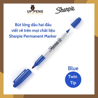 Bút lông dầu hai đầu viết vẽ trên mọi chất liệu Sharpie Permanent Marker Twin Tip – Fine/Ultra Fine – Màu xanh dương