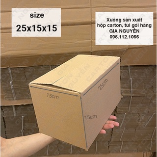 Combo 50 hộp 25x15x15 carton đóng gói hàng vận chuyển Gia Nguyễn