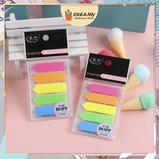 Giấy ghi chú label marker huỳnh quang 5 màu CREAMY dụng cụ văn phòng phẩm