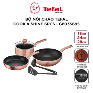 Bộ nồi Tefal chảo Cook&amp;Shine 6pcs - G803S695