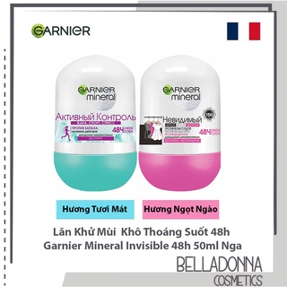Lăn Khử Mùi  Khô Thoáng Suốt 48h Garnier Mineral Invisible 48h 50ml Nga