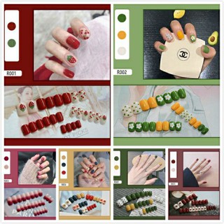 bộ 24 móng tay giả kèm keo