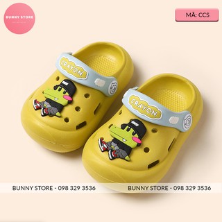 [Mã BUNNCROSS giảm 10K đơn 50K] Dép sục cho bé hình cá sấu đáng yêu đế mềm chống trượt BUNNY STORE BN16