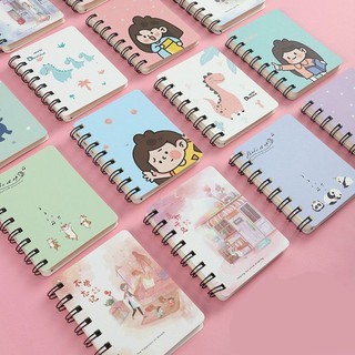 Sổ ghi chú lò xo A7 nhiều mẫu bìa dễ thương