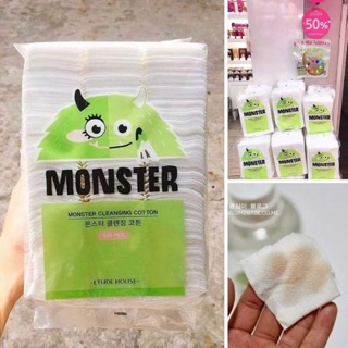 [408 miếng] Bông tẩy trang Etude House Monster Cleansing Cotton