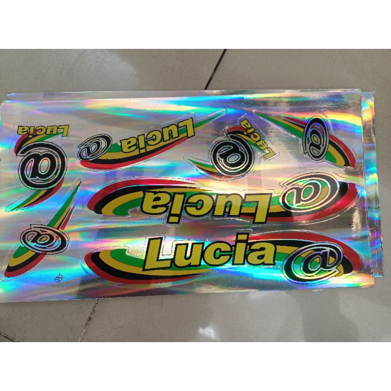 Bộ tem dán xe đạp Lucia