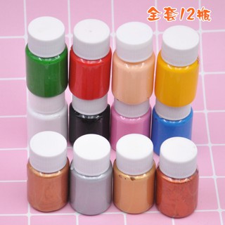 Sơn acrylic lọ 20gr nhũ vàng, bạc, đồng đỏ và màu da cho các bạn làm trang trí búp bê, tiểu cảnh, terrarium, DIY