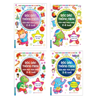 Sách Combo 4 Cuốn - Bóc Dán Thông Minh Vừa Học Vừa Chơi 2-6 tuổi