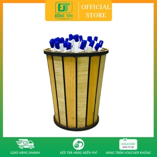 Ống Cắm Bút, Cắm Hoa Nhựa, Đựng Vật Dụng Bằng Gỗ Cao Cấp