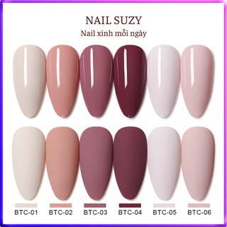 Sơn gel AS sơn nail Sơn móng tay gel dùng máy hơ gel các tone hồng nude kem nude hồng tím vỏ đỗ NAIL SUZY mã BTC 15ml