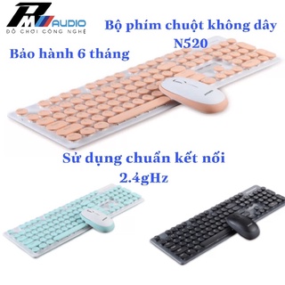 Bộ Bàn Phím Và Chuột Không Dây Siêu Đẹp N520,N620 Cao Cấp Có 3 Màu Cực Đẹp, Phím Siêu Êm