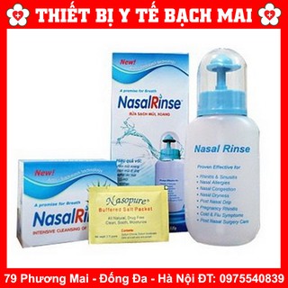 Bình Rửa Xoang Mũi Nasal Rinse + Tặng 10 Gói Muối Rửa Mũi