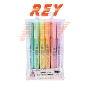 [Giao hoả tốc] Bộ 6 bút đánh dấu 6 màu pastel , bút dạ quang Marvy 8000-6P - Pastel Liner