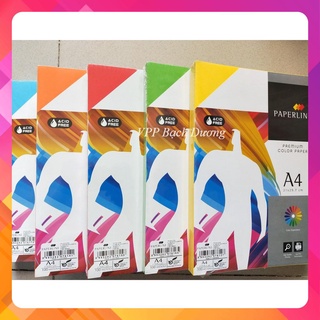 Giấy Paperline A4 - 100 tờ - Giấy bìa màu paperline a4 - Giấy bìa cứng màu 180gsm