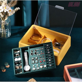 Hộp Đựng Đồ Trang Sức 2 Tầng Chống Thấm Nước, Chống Bụi Thiết Kế Sang Trọng Cao Cấp