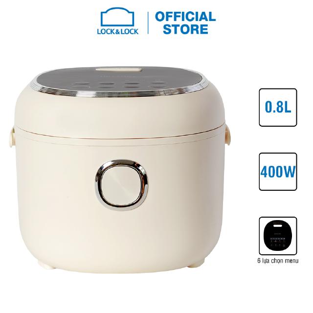 [Mã ELHADEV giảm 4% đơn 300K] Nồi cơm điện Lock&amp;Lock 0.8L - Màu ngà - EJR716IVY