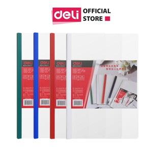 [2 Chiếc] Kẹp Tài Liệu A4 15mm Deli -  File Rút Gáy Trong Suốt, Giữ Giấy Tờ Chắc Chắn - Dùng Trong Văn Phòng - E5532