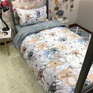 Chăn Ga Gối , cotton poly chăn ga Hàn Quốc đủ màu đủ size miễn phí bo chun mẫu GẤU ĐÁNG YÊU