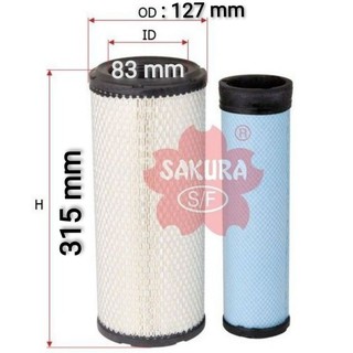 Lọc gió xe nâng Komatsu 4D94 mã A-8505 PU1331 ST40700A FK40700A P822768 AF25436 RS3988 2028654 2080103361 256G1-08011