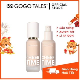 [ New 2022 ] Kem nền che khuyết điểm dạng lỏng GoGo Tales Cheer Time GT305 không dính khẩu trang màu tự nhiên