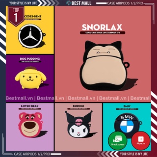Vỏ Bao Đựng Bảo Vệ Hộp Sạc Tai Nghe, Case Airpods 2/3/1/i7/i9/i12 - Sillicone Chống Bám Bẩn Lucky Cat Bestmall