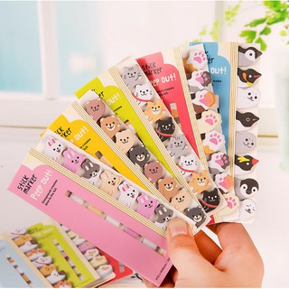 Đánh dấu trang stick marker động vật N25 dễ thương cute hoạt hình