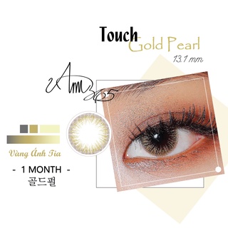 Lens Mắt Cận ANN365 Silicone Hydrogel Nhũ Vàng Lấp Lánh Touch Gold Pearl Nổi Bật Dùng 30 Ngày