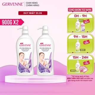 [Mã COSBDAG5 giảm 8% đơn 150k] Combo 2 Sữa tắm Trắng da Hương nước hoa Gervenne Purple Lily 900g/chai