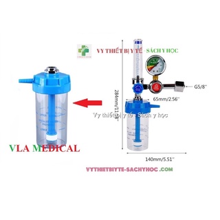 Bình của đồng hồ Oxy ( Bình tạo ẩm, đẩy khí oxy lên dùng cho đồng hồ oxy