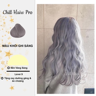 Nhuộm Tóc Màu Khói Ghi Sáng màu nhuộm tại nhà