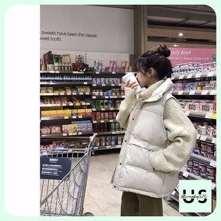 Áo phao gi lê đen kem  Ulzzangshop520