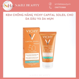 Set kem chống nắng Vichy 50ml dành cho da dầu capital soleil spf50.