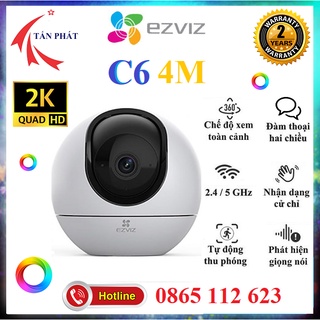 Camera WIFI Trong Nhà, XOAY 360, EZVIZ C6 4M 2K+, Siêu Nét C6w C6n  Hàng chính hãng, bảo hành 24 tháng