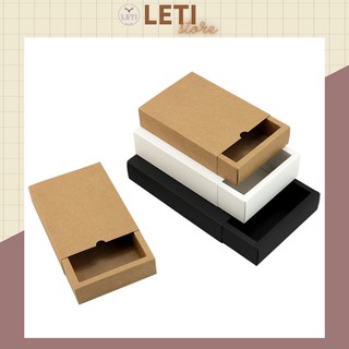 Hộp xếp đựng quà tiện dụng màu đen trắng 8x8x4cm