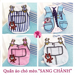 Quần áo cho chó mèo - Hình yếm &amp; vest sang chảnh, đẹp mê ly sờ vải cực thích tay - Loại 1 cao cấp