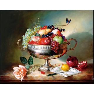 Tranh đính đá trái cây kt: 53 x 42 cm