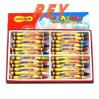 [Giá sỉ] Hộp bút sáp 24 màu 𝑻𝒉𝒊𝒆̂𝒏 𝑳𝒐𝒏𝒈 CR-C09 Colokit