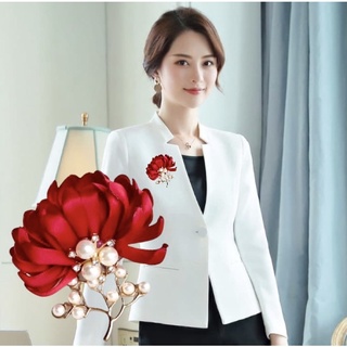 Hoa cúc cài áo cành mạ kim
