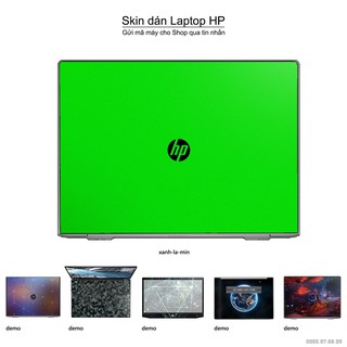Skin dán Laptop HP màu xanh lá mịn (inbox mã máy cho Shop)