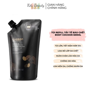 Túi Refill - Tẩy tế bào chết body Cocoon Cà phê Đắk Lắk tẩy da chết và làm sạch cơ thể 600ml