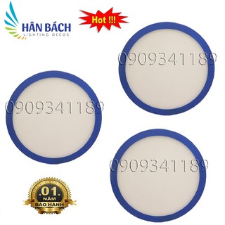 COMBO 3 ĐÈN LED ỐP NỔI TRÒN VIỀN XANH DƯƠNG 24W