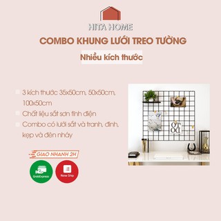 Combo khung lưới treo tường decor phòng giá rẻ