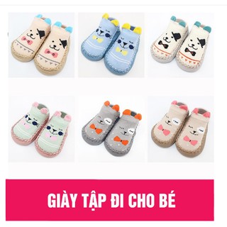 Giày,vớ tập đi có chống trượt cho bé có túi-HÀNG CAO CẤP
