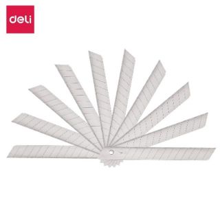 HỘP 10 LƯỠI DAO DỌC GIẤY DELI LOẠI NHỎ, LOẠI TO