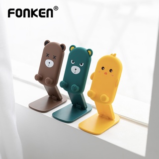 Giá đỡ điện thoại FONKEN kiểu dáng hoạt hình 3D xinh xắn thích hợp cho Iphone Ipad Samsung Huawei Xiaomi