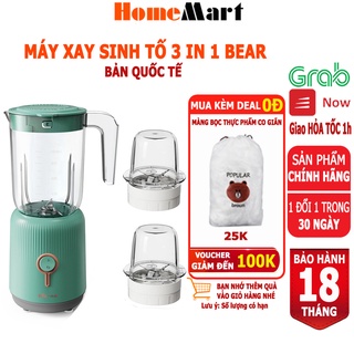 Máy xay sinh tố Bear 3 In 1 BẢN QUỐC TẾ (Hàng chính hãng 1 đổi 1 trong 30 ngày, bảo hành 18 tháng) – HomeMart
