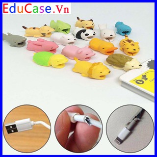 [20 mẫu] Phụ kiện thú silicon bọc bảo vệ đầu dây cáp sạc USB Cable Bite siêu cute siêu dễ thương Educase.vn