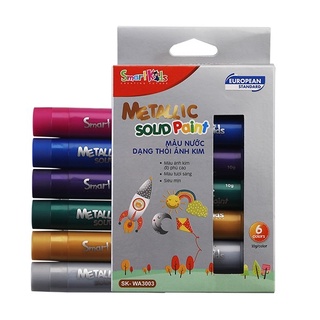 Màu Nước Dạng Thỏi Ánh Kim Smart Kids - SK-WA3003 - 6 Màu - 8935276423111