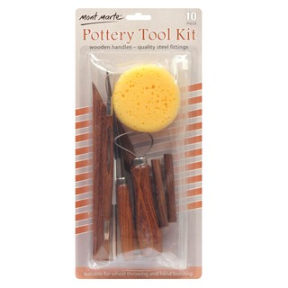 BỘ DỤNG CỤ TẠO HÌNH GỐM MONT MARTE (10 MÓN) - MONT MARTE POTTERY TOOL KIT 10 PIECE)